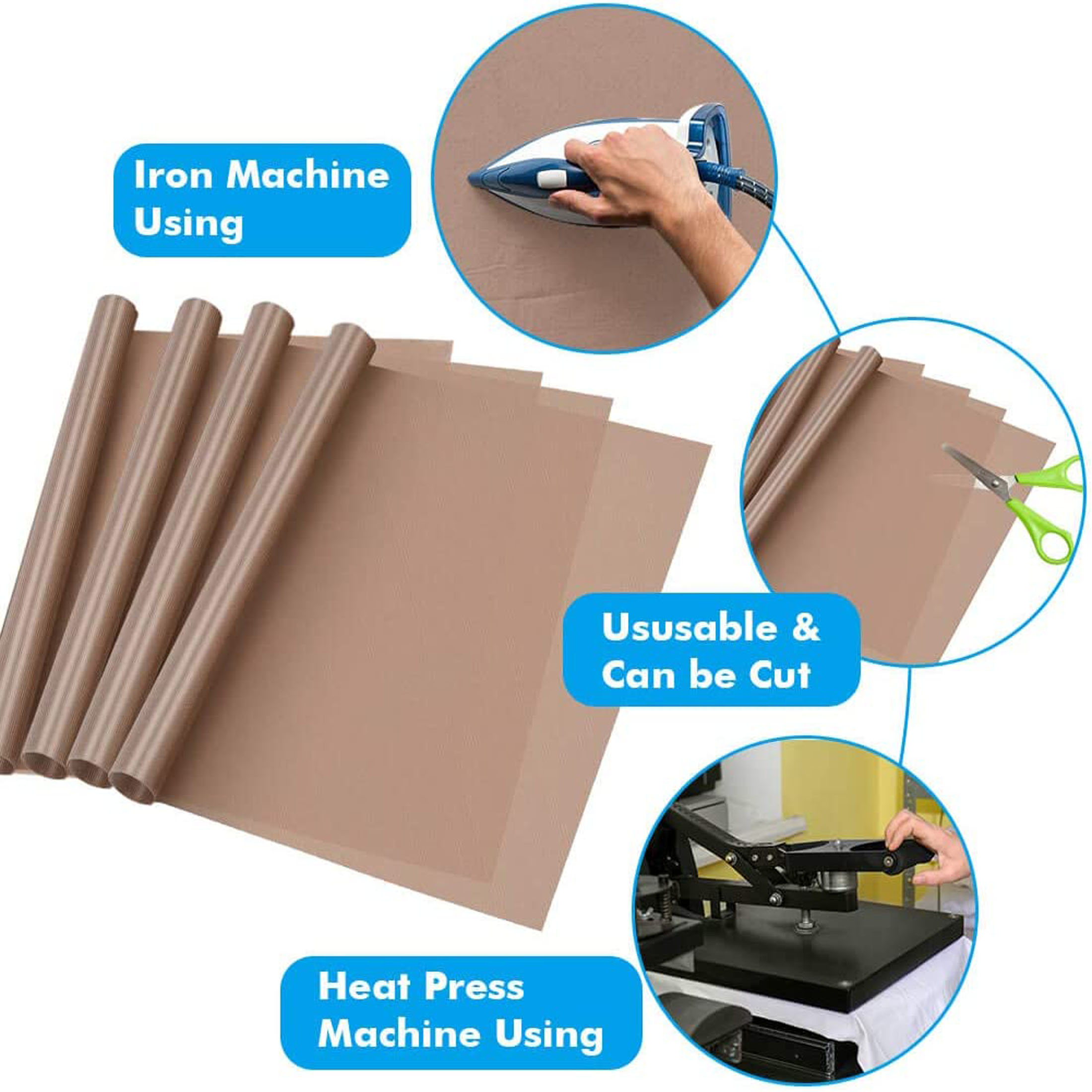 Heat Press Teflon Sheet - La película de politetrafluoroetileno se utiliza
