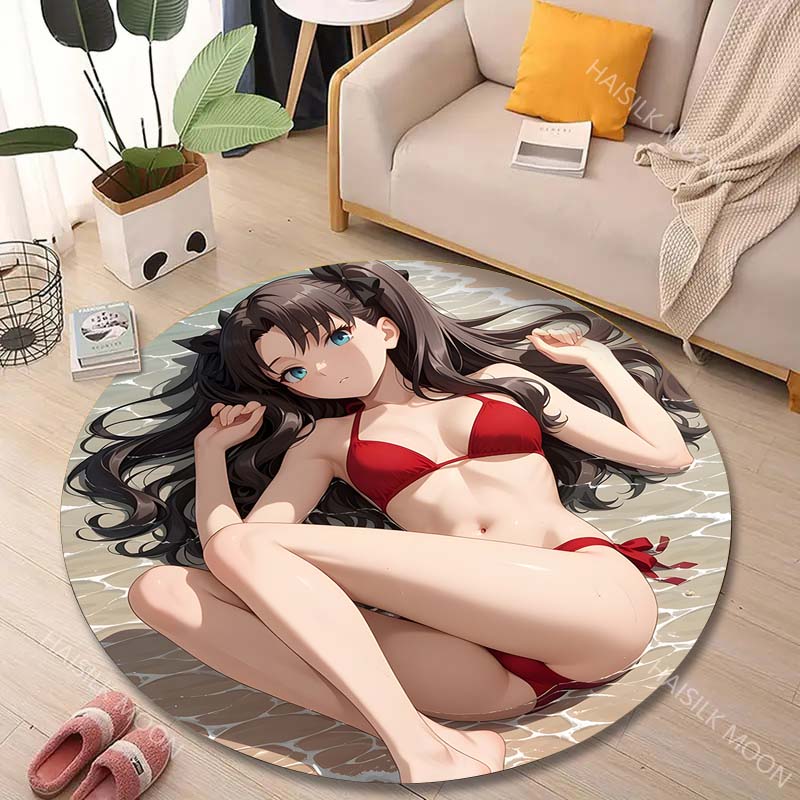 Printing On Commercial - Alfombra redonda con estampado de bikini
