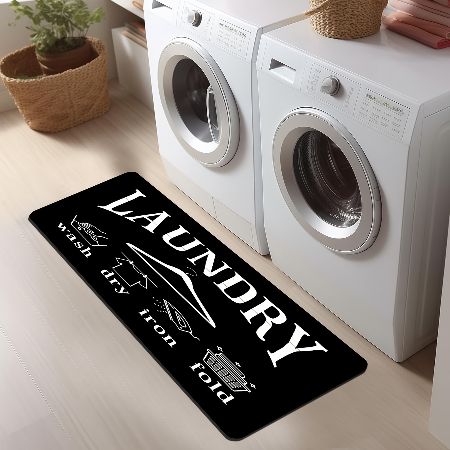 Commercial Printing Icon - Alfombra minimalista blanca con estampado de