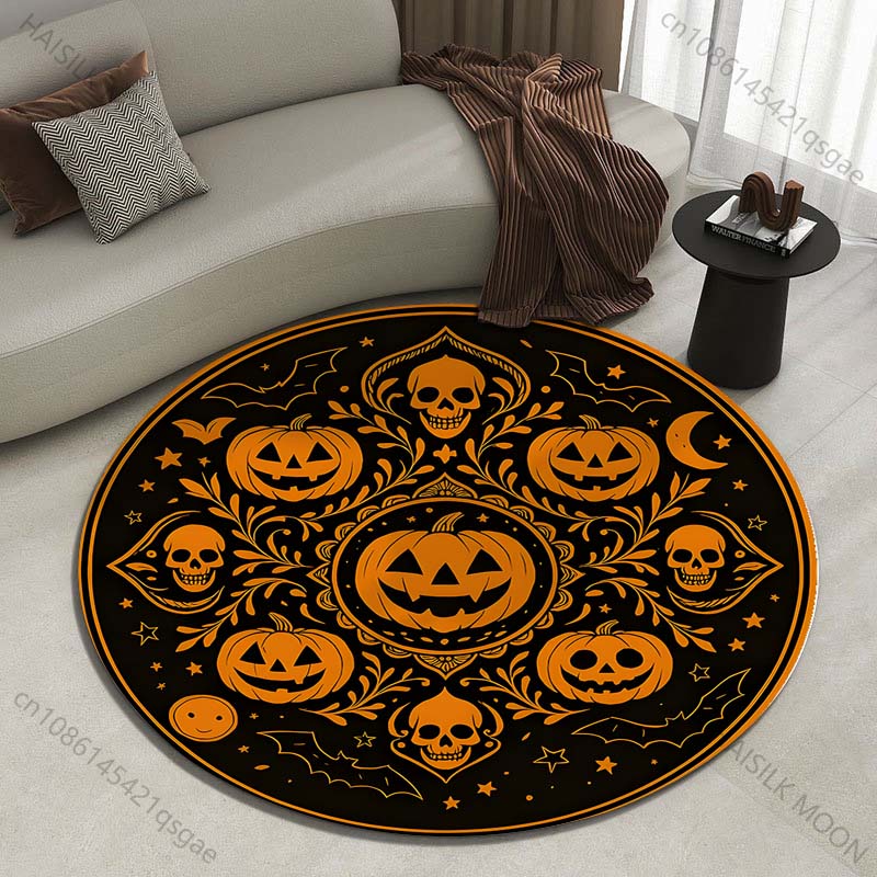 Commercial Printing And Design - Alfombra redonda con diseño de calabaza
