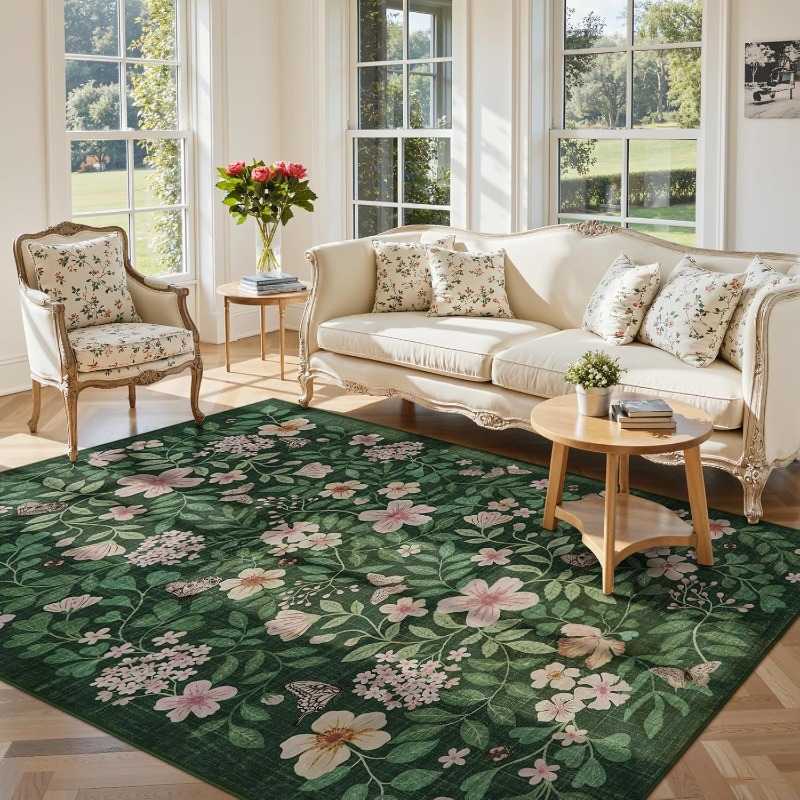 Alfombra Floral para sala de e - Printing On Commercial reseña y precio