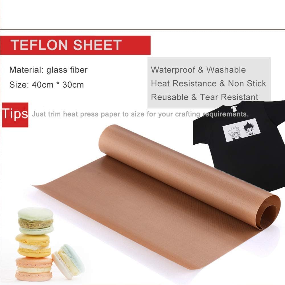 Hoja Te-flon para prensa de ca - Heat Press Teflon Sheet reseña y precio
