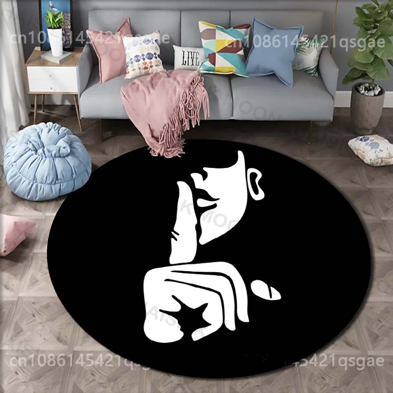 Alfombra redonda con estampado - Commercial Printing Icon reseña y precio