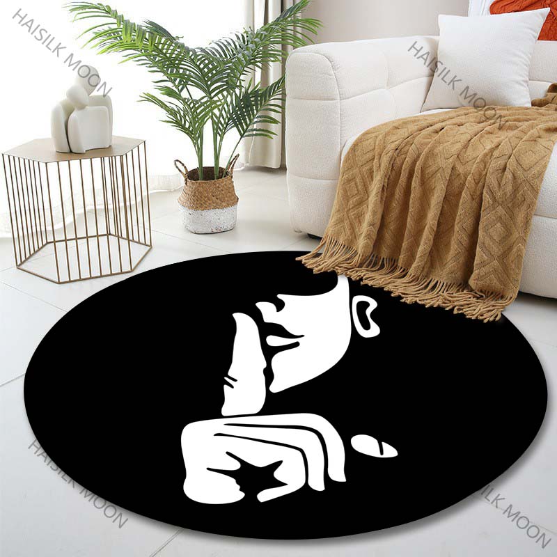 Alfombra redonda con estampado - Commercial Printing Icon reseña y precio
